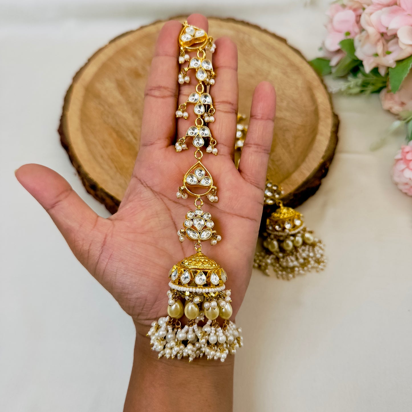 Jhumki Earrings with earchain