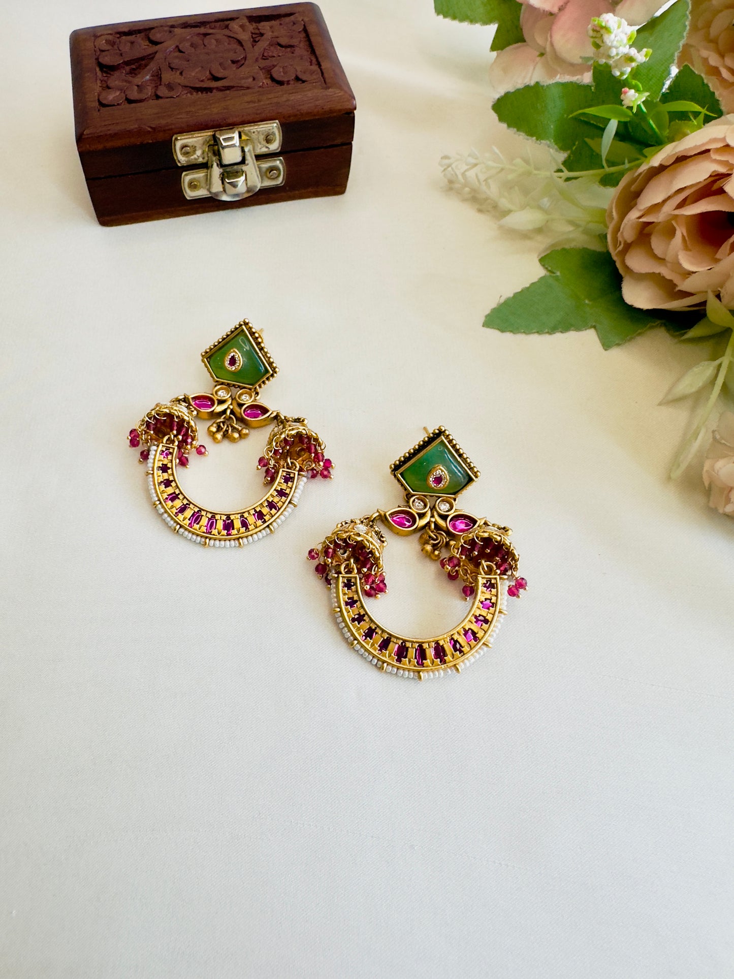 Side Jhumki Rajwadi Earrings