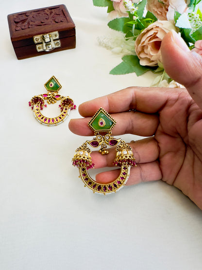 Side Jhumki Rajwadi Earrings