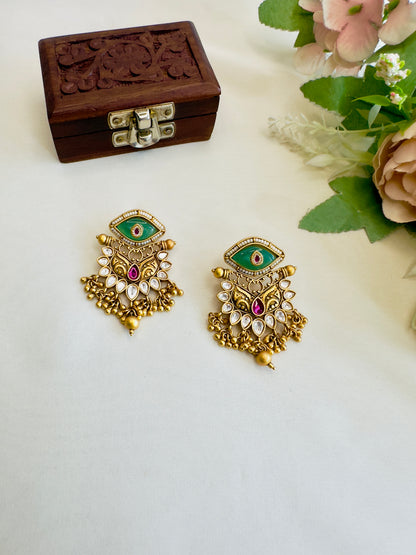 Kundan Rajwadi Earrings
