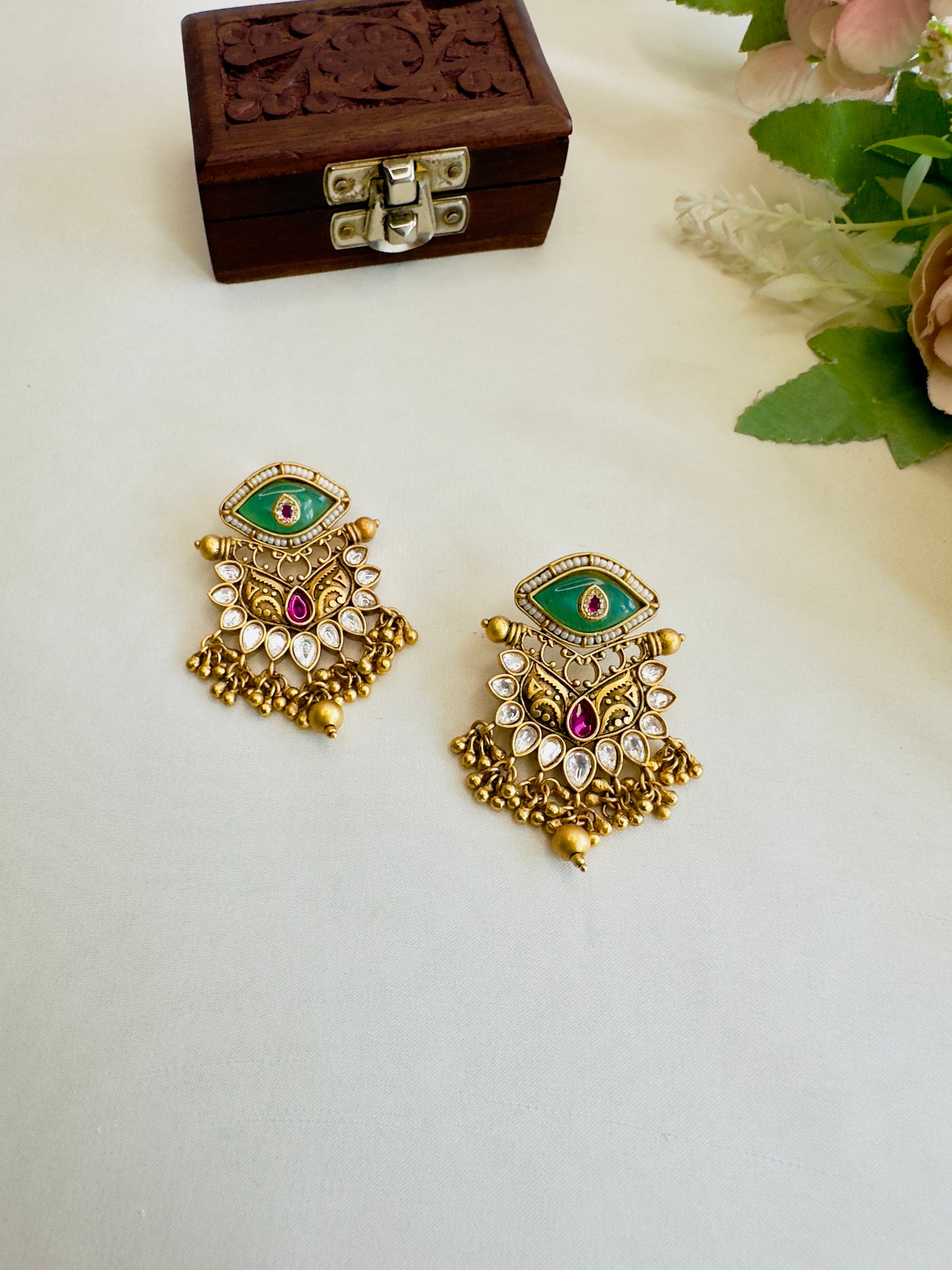 Kundan Rajwadi Earrings