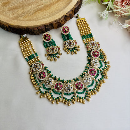 Rajwadi Multicolor Necklace Set