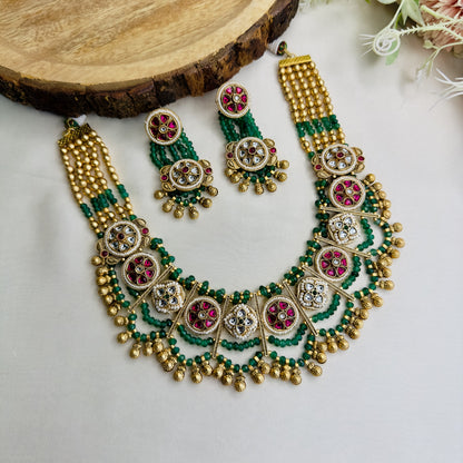 Rajwadi Multicolor Necklace Set