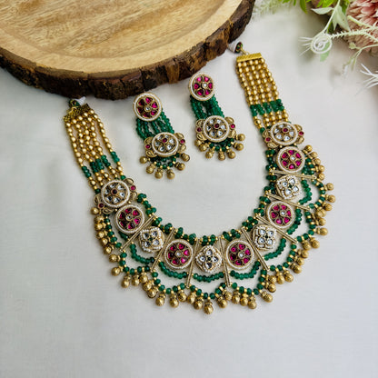 Rajwadi Multicolor Necklace Set