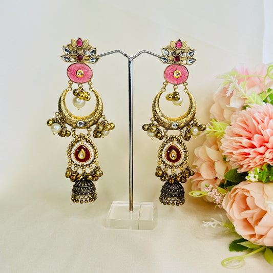 Gold Polish Long Jhumka