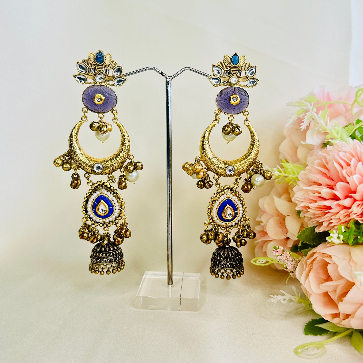 Gold Polish Long Jhumka