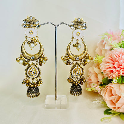 Gold Polish Long Jhumka