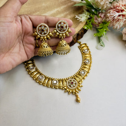 Kundan Work Rajwadi Necklace