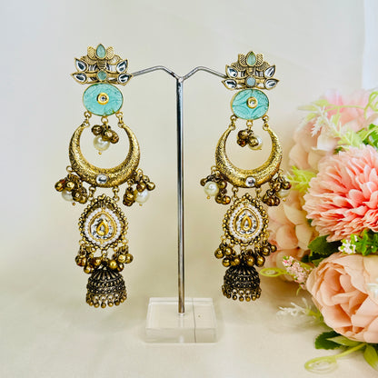 Gold Polish Long Jhumka