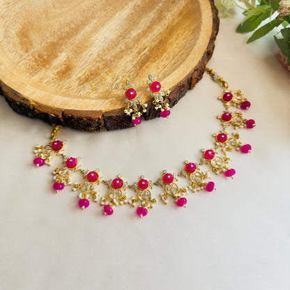 Polki with Beads necklace Set