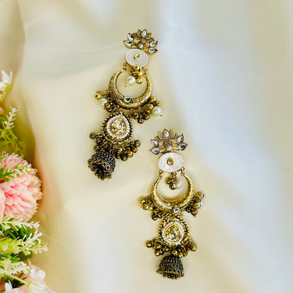 Gold Polish Long Jhumka