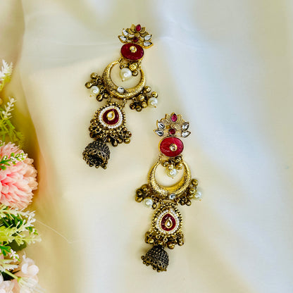 Gold Polish Long Jhumka