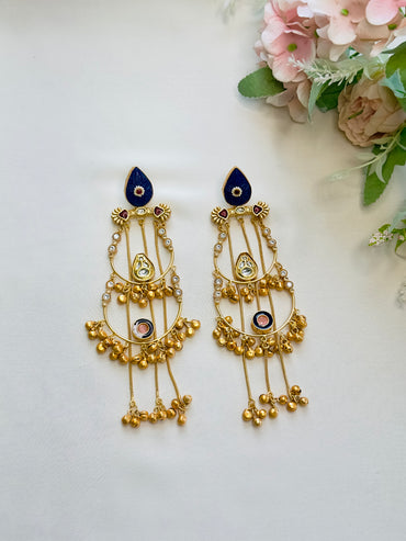 Blue Pink Golden Replica Earrings