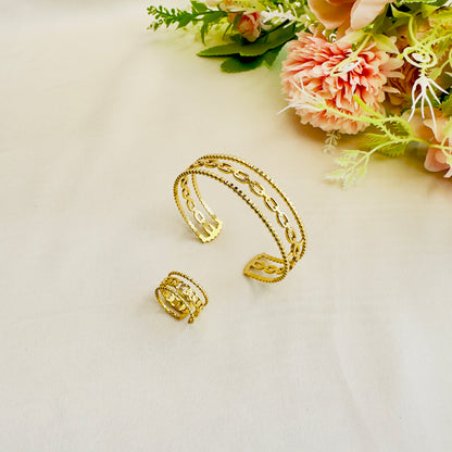 Tarnish Free Bracelet Ring Combo