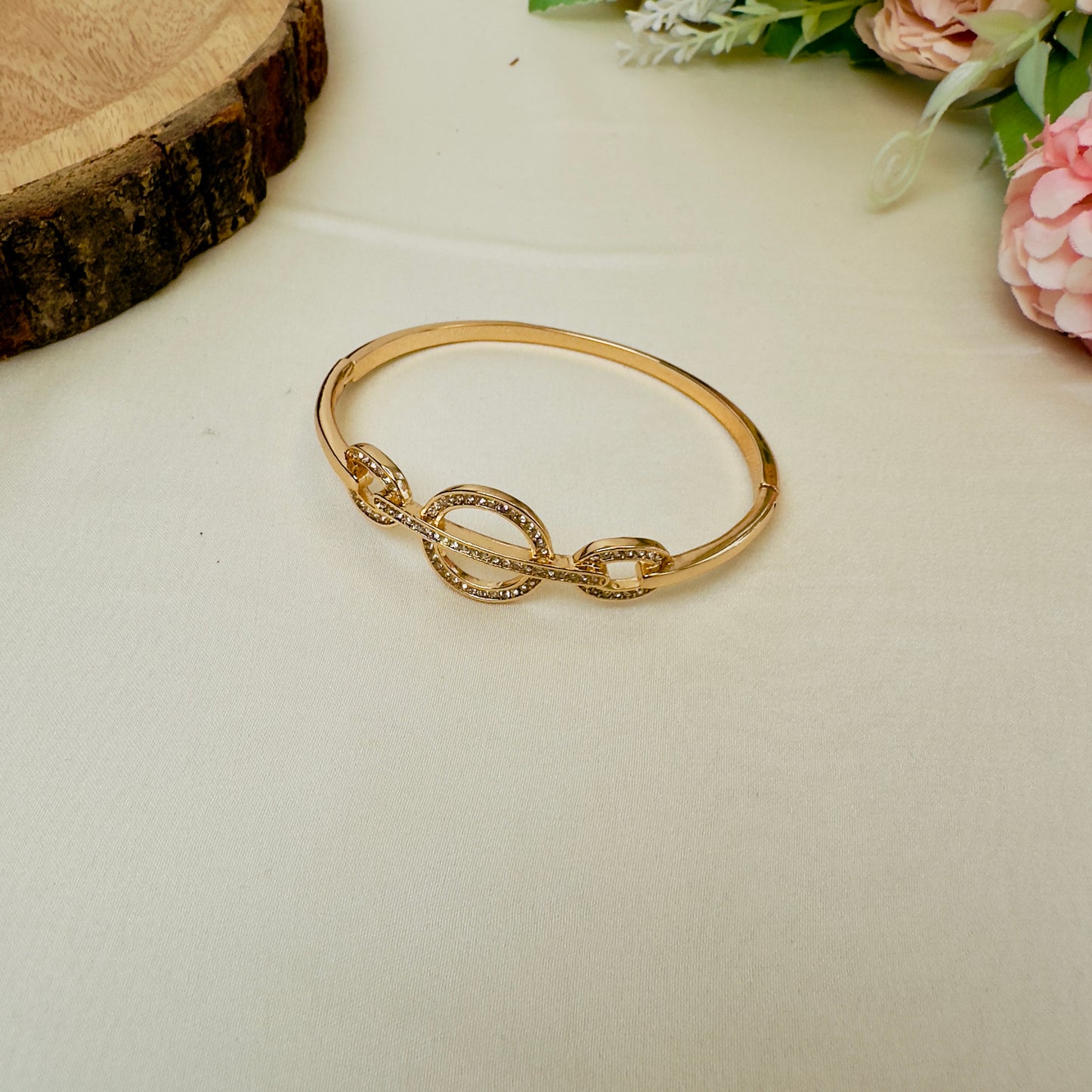 Three Circle Rose Gold Tarnish Free Bracelet