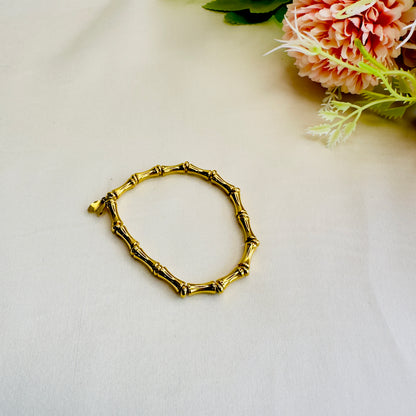 Bamboo design Free Size Tarnish Free Bracelet