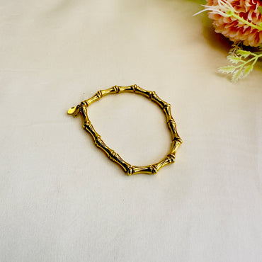 Bamboo design Free Size Tarnish Free Bracelet