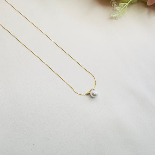 Tarnish Free Single Pearl Chain pendant