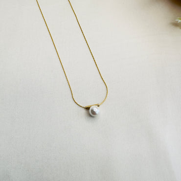 Tarnish Free Single Pearl Chain pendant