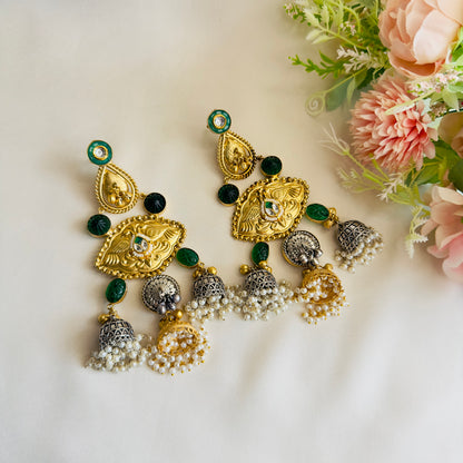 Three Jhumki Earrings