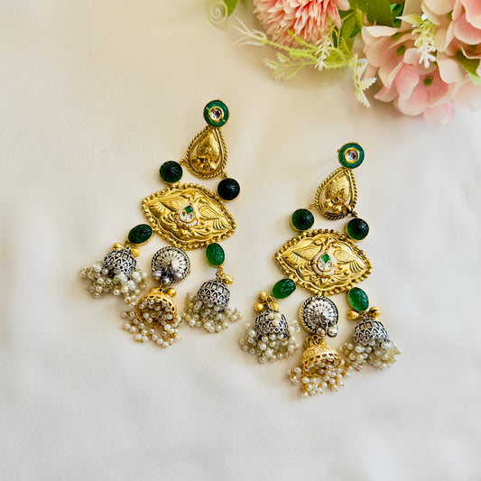 Three Jhumki Earrings