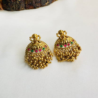 Laxmi Motif Chain Pendant with Earrings