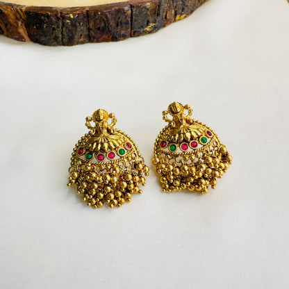 Laxmi Motif Chain Pendant with Earrings