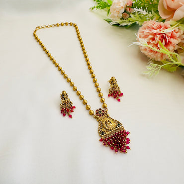 Lakshmi Motif Necklace Set