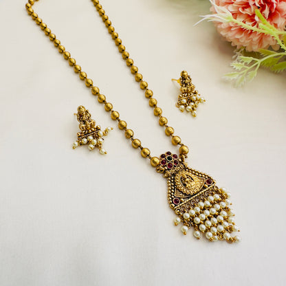 Lakshmi Motif Necklace Set