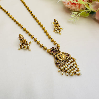 Lakshmi Motif Necklace Set