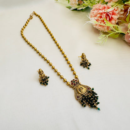 Lakshmi Motif Necklace Set