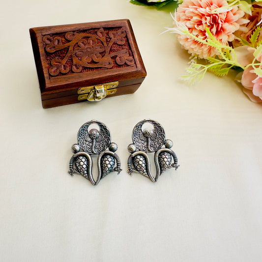 Solid Silver Replica Stud Earring