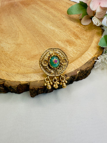 Rajwadi Center Stone Ring