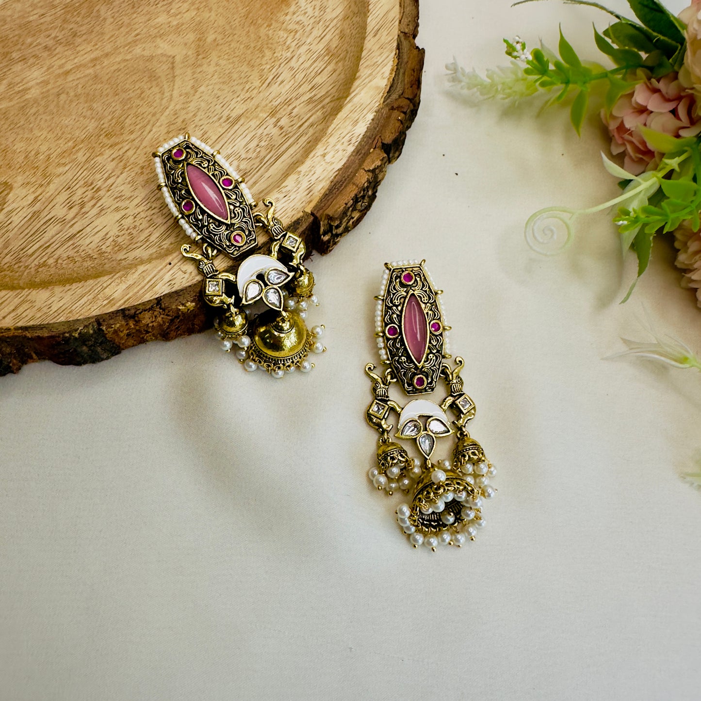 Three Jhumki Earrings