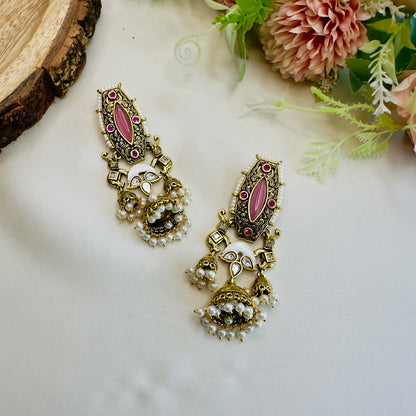 Three Jhumki Earrings