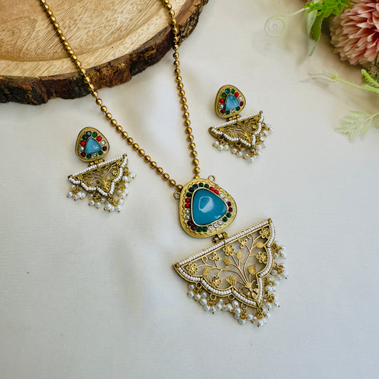 Meenakshi Multicolor Necklace Set