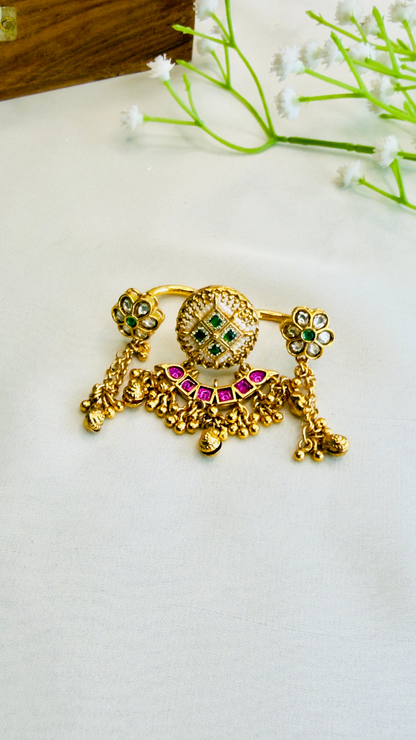 Double finger Multicolor Ring