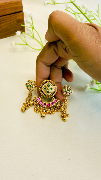 Double finger Multicolor Ring