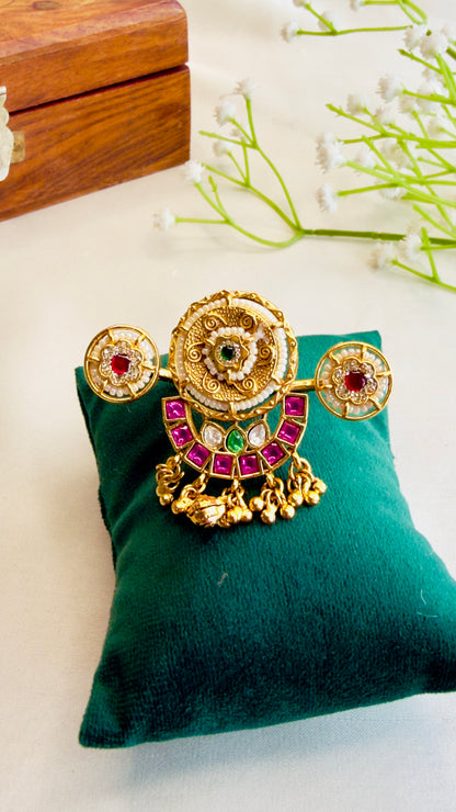 Double Finger Multicolor Ring