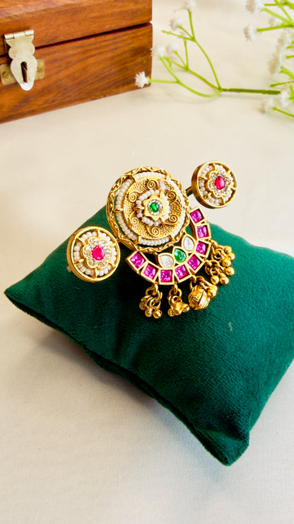 Double Finger Multicolor Ring