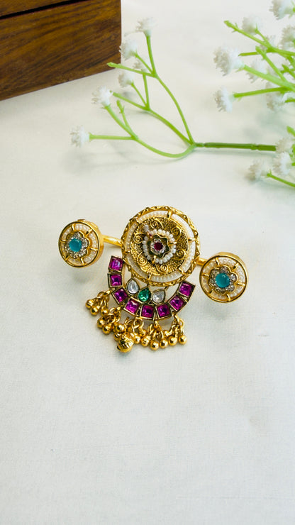 Double Finger Multicolor Ring