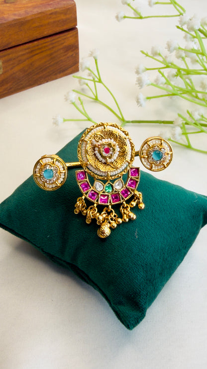 Double Finger Multicolor Ring