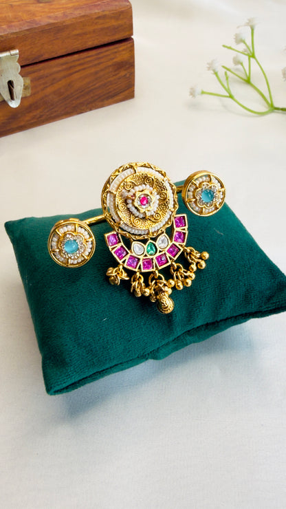 Double Finger Multicolor Ring