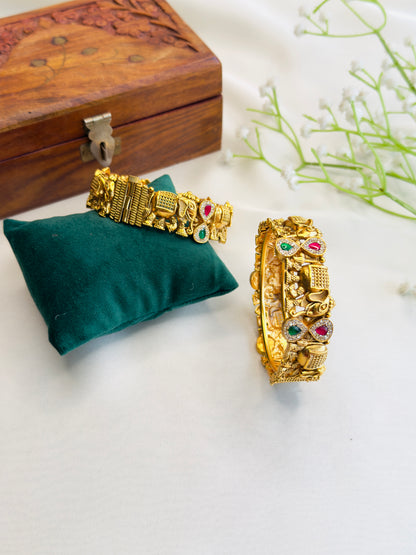 Elephant Motif Rajwadi Bangles