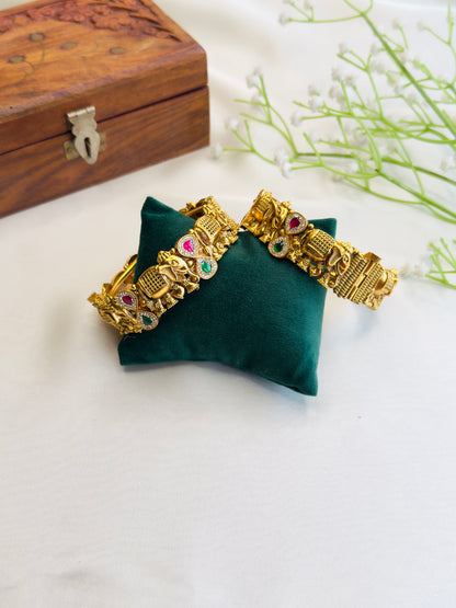 Elephant Motif Rajwadi Bangles