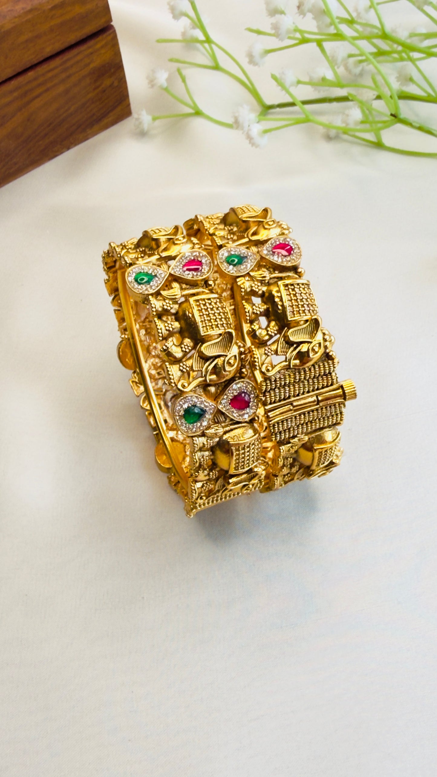 Elephant Motif Rajwadi Bangles