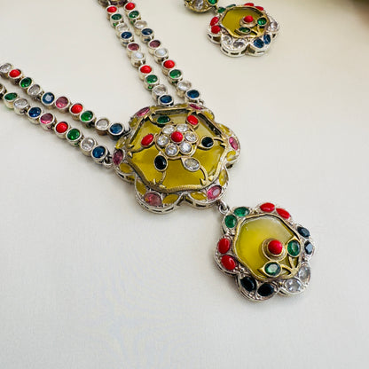 Long Multicolor Necklace Set