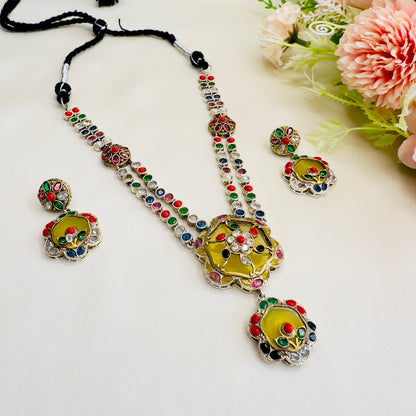 Long Multicolor Necklace Set