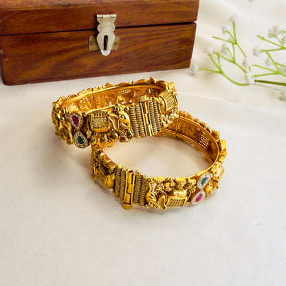 Elephant Motif Rajwadi Bangles