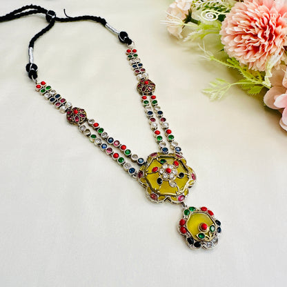 Long Multicolor Necklace Set